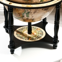 Глобус бар декоративный "Карта странника" с подставкой внизу 41,6х41,6х56 см