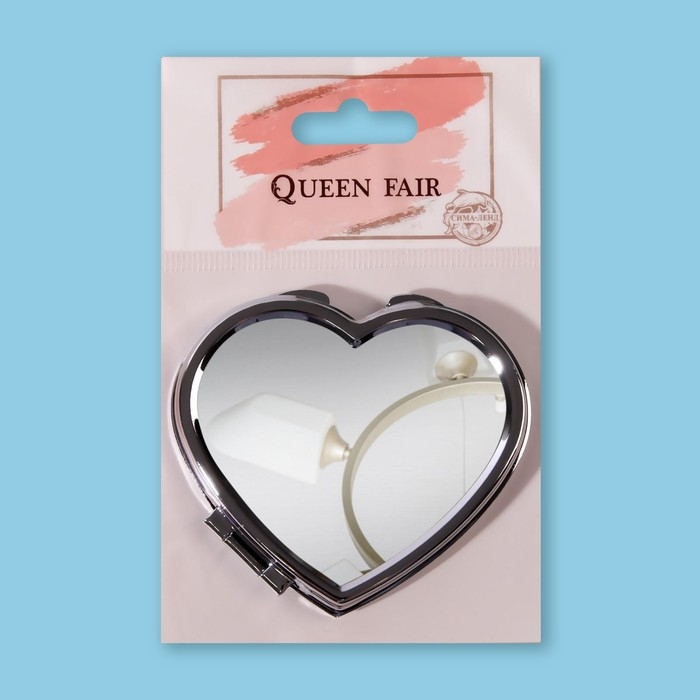 Зеркало складное, 7 &times; 6 см, цвет серебристый