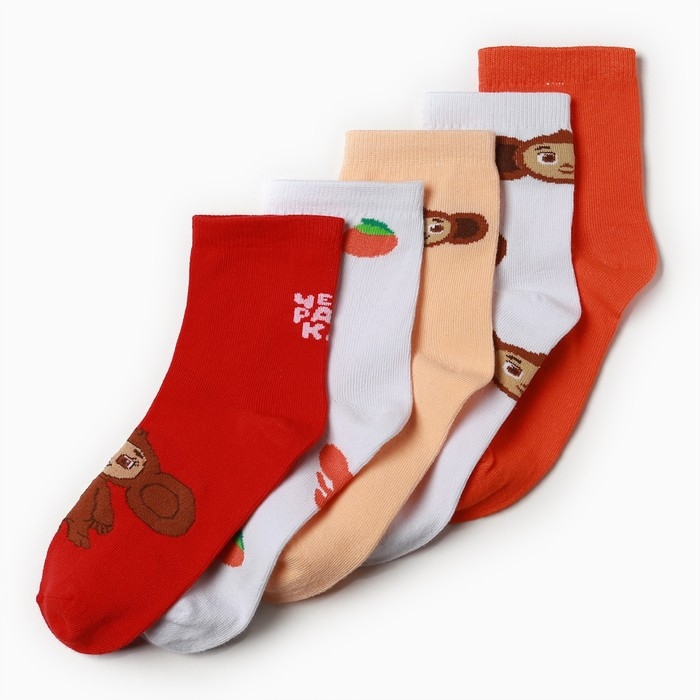 Набор детских носков KAFTAN Чебурашка 5 пар, р-р 18-20 см Набор детских носков KAFTAN Чебурашка 5 пар, р-р 18-20 см