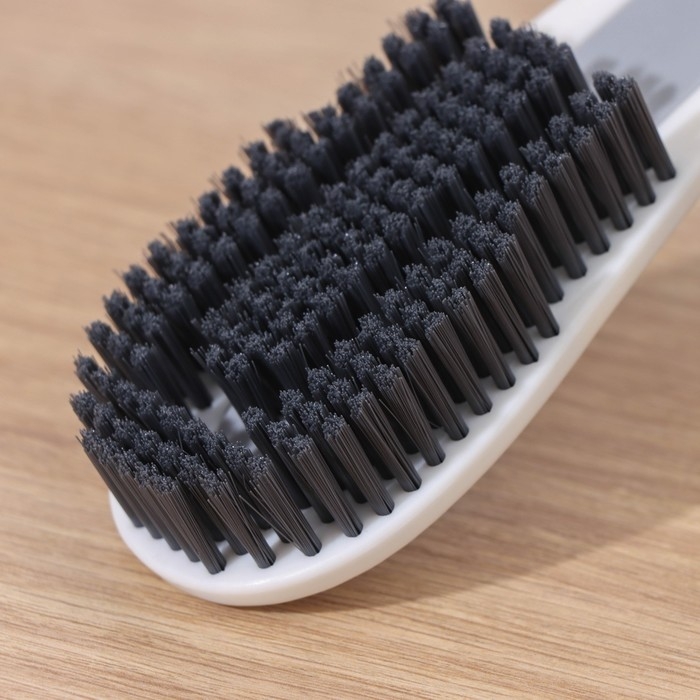 Щетка с ручкой Доляна, с дополнительной щёткой для узких мест, 19,6&times;5&times;3 см, щетина 1,6 см