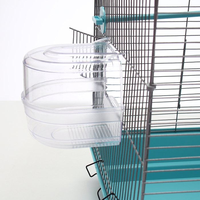 Клетка для птиц "Пижон" №104-Б, разборная, 2 секции, 58 х 40 х 88см, бирюзовая