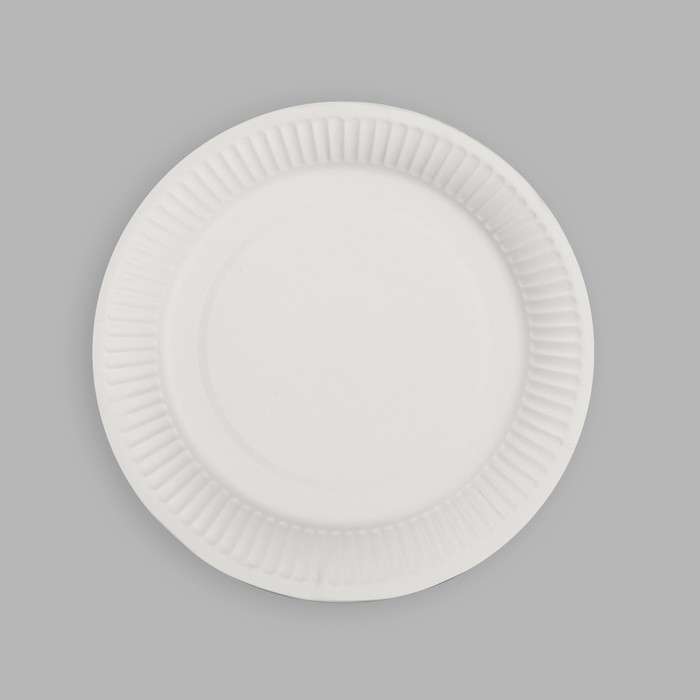 Тарелка одноразовая бумажная "С Днем рождения " свечи и звезды (набор 6 шт) 18 см