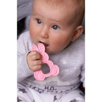 Прорезыватель силиконовый &laquo;Зайка&raquo;, цвет МИКС, КНОПА