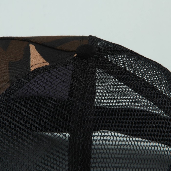 Кепка мужская с сеткой «Орел», цвет чёрный, р-р 56 Кепка мужская с сеткой «Орел», цвет чёрный, р-р 56