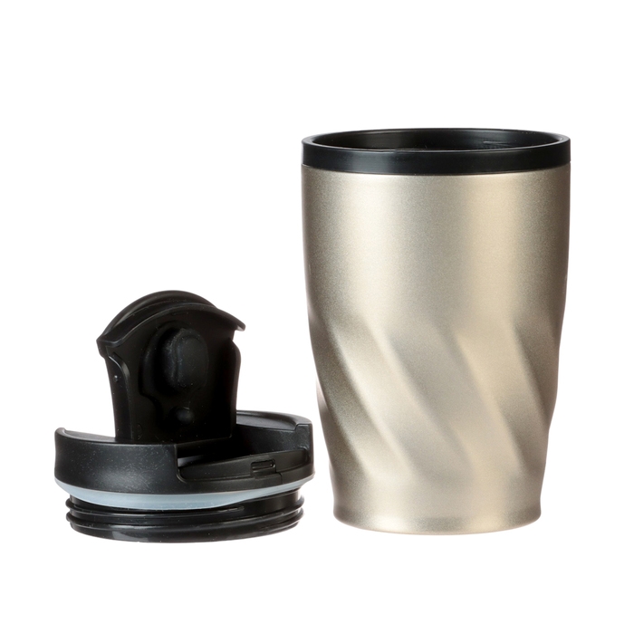 Термокружка, 350 мл, Графика, сохраняет тепло 2 ч, 13.5 х 8 см, золотистый металлик Термокружка, 350 мл, Графика, сохраняет тепло 2 ч, 13.5 х 8 см, золотистый металлик