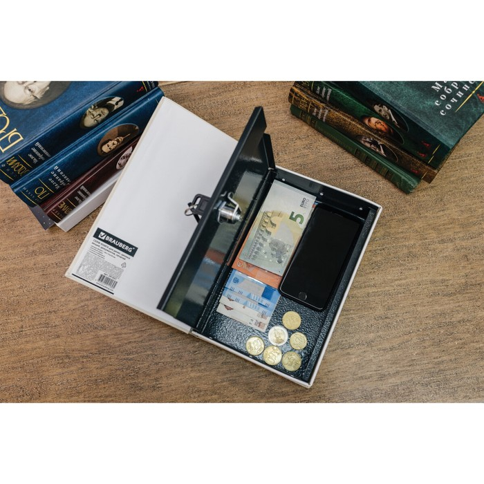 Сейф-книга "ФИНАНСИСТ", 5,5х17х24 см, ключевой замок