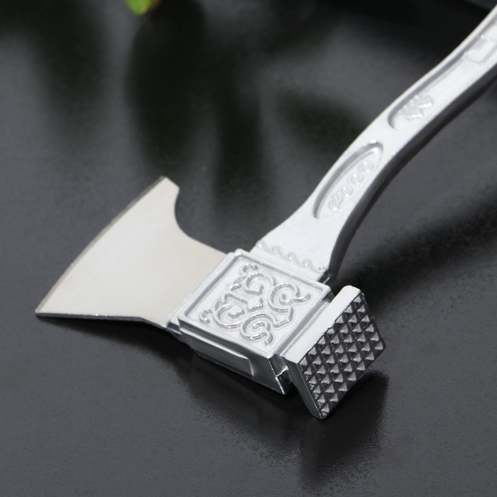 Молоток для мяса с топориком Доляна, 22 см, цвет серый Молоток для мяса с топориком Доляна, 22 см, цвет серый