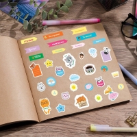 Наклейки-оценки детские, альбом 8 листов, &laquo;Учусь на отлично&raquo;, 11 х 16 см