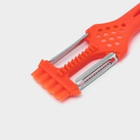 Овощерезка - рыбочистка фигурная 2 в 1 с тёркой Доляна, 21,5&times;6 см, цвет оранжевый