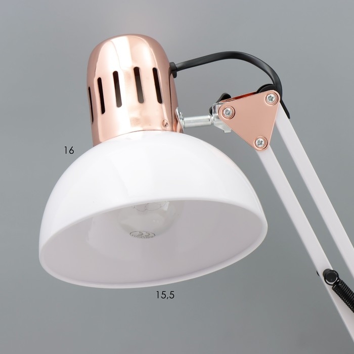 Настольная лампа Настольная лампа "Джоел" Е27 40Вт бело-золотой 15х15х63 см RISALUX