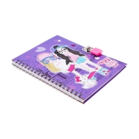 Записная книжка подарочная, 45 листов, линия, на замке, на гребне, Подружки (17,8х13см) Записная книжка подарочная, 45 листов, линия, на замке, на гребне, Подружки (17,8х13см)