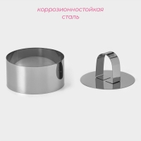 Форма для выкладки Доляна &laquo;Кольцо&raquo;, 8&times;4 см, с прессом, толщина 5 мм