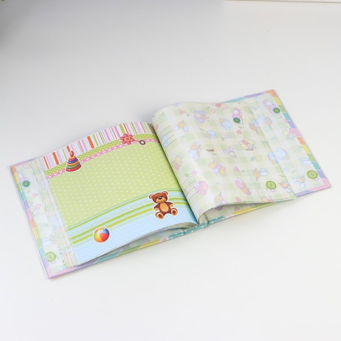 Фотоальбом 12 листов для заполнения и 14 листов для 56 фотографий 10х15 см., Фотоальбом 12 листов для заполнения и 14 листов для 56 фотографий 10х15 см., "Малышу"