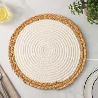 Салфетка сервировочная на стол Доляна «Мэг», 30×30 см, цвет белый Салфетка сервировочная на стол Доляна «Мэг», 30×30 см, цвет белый