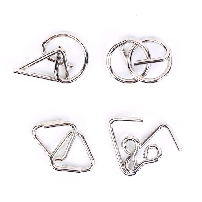 Головоломка металлическая &laquo;Загадки Менделеева&raquo;, набор 4 шт.