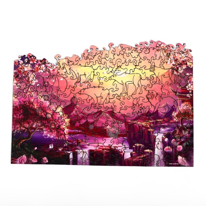 Пазлы деревянные фигурные &laquo;Путь к Востоку&raquo; фигурные светящиеся детали, 194 элемента