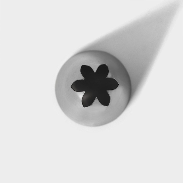 Насадка кондитерская &laquo;Закрытая звезда&raquo;, d=3 см, выход 0,8 см, нержавеющая сталь