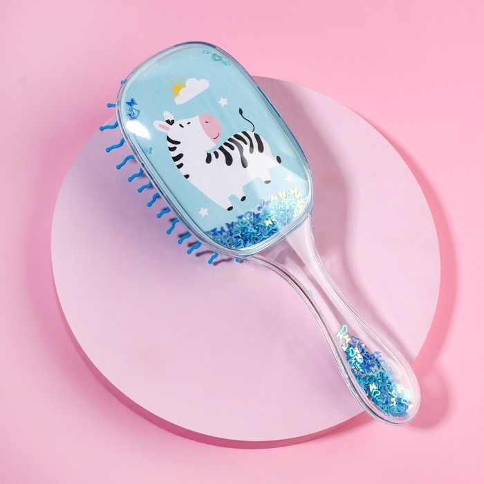 Расчёска массажная, широкая, 6 × 18 см, цвет голубой Расчёска массажная, широкая, 6 × 18 см, цвет голубой