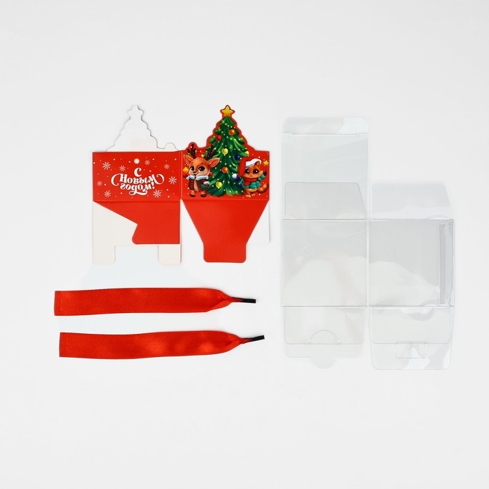Коробка подарочная новогодняя складная &laquo;Новогодняя&raquo;, 7 х 7 х 7 см, Новый год