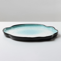 Тарелка керамическая неровный край &laquo;Синяя&raquo;, 27 см, цвет синий