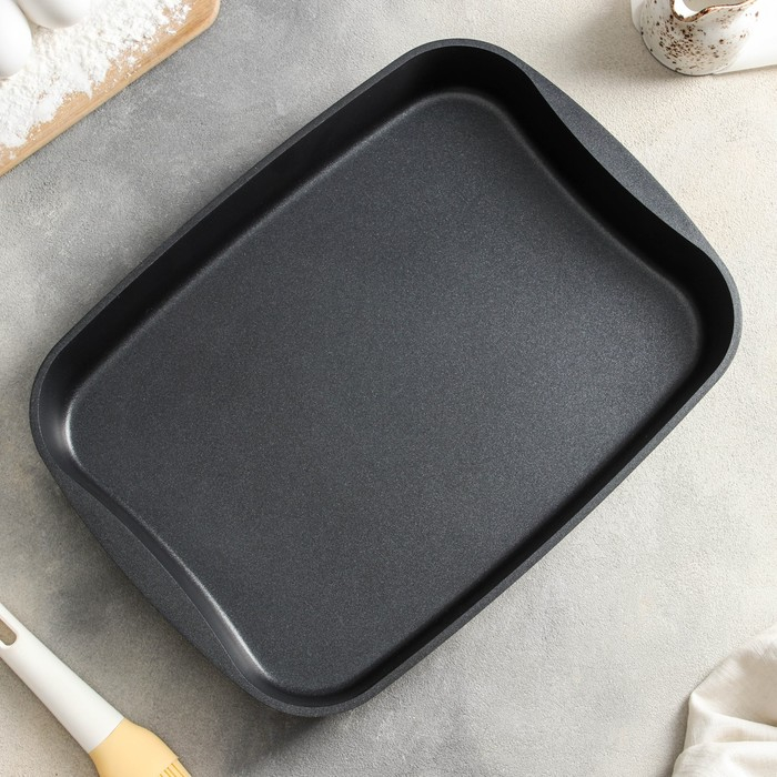 Противень &laquo;Традиция&raquo;, 40,2&times;29,6&times;5 см, антипригарное покрытие, цвет чёрный