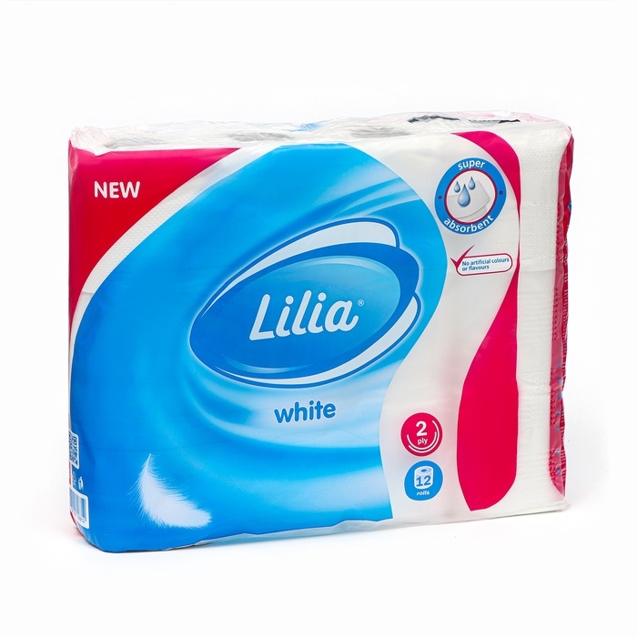 Туалетная бумага Туалетная бумага "Лилия", 2 слоя, 12 рулонов