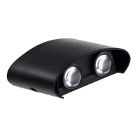 Светильник фасадный &laquo;Полусфера&raquo;, FSD-072, 4 Вт, 4000К, 2 луча, IP65, 220 В, пластик, черный   100842