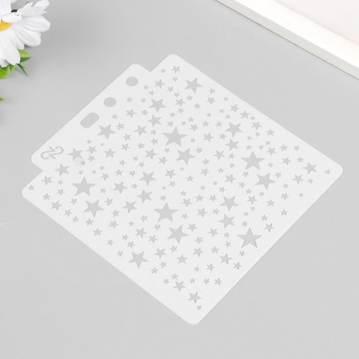 Трафарет пластик Трафарет пластик "Звёздное небо" 13х14 см