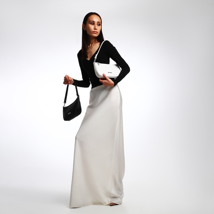 Сумка женская TEXTURA, багет, маленький размер, цвет белый