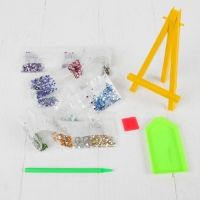 Алмазная мозаика с частичным заполнением на подставке &laquo;Павлин&raquo;, 13 х 19 см, картон