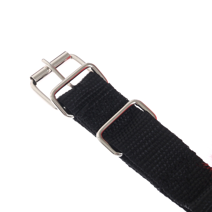 Недоуздок из нейлона с флисовым подкладом, регулируемый размер, черный Недоуздок из нейлона с флисовым подкладом, регулируемый размер, черный