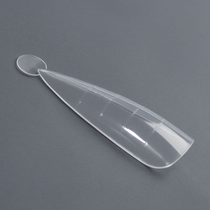 Верхние формы для наращивания в контейнере, 120 шт, миндаль, цвет прозрачный Верхние формы для наращивания в контейнере, 120 шт, миндаль, цвет прозрачный