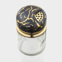 Солонка стеклянная Magistro «Чёрный мрамор», 150 мл, 5,5×9,5 см Солонка стеклянная Magistro «Чёрный мрамор», 150 мл, 5,5×9,5 см