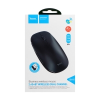 Мышь Hoco GM15, беспроводная (2.4 + BT), оптическая, 800-1200-1600 dpi, черная Мышь Hoco GM15, беспроводная (2.4 + BT), оптическая, 800-1200-1600 dpi, черная