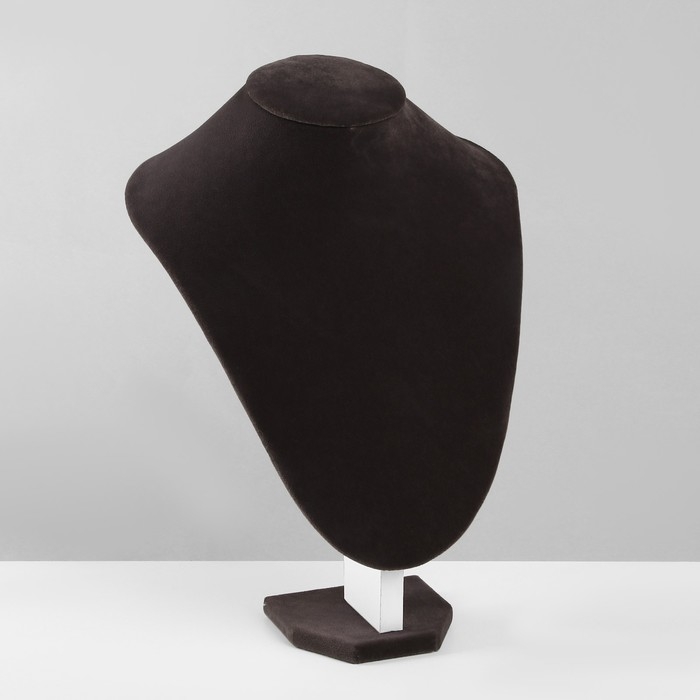 Бюст для украшений, 20&times;8&times;29 см, h=29 см, флок, цвет серый графит