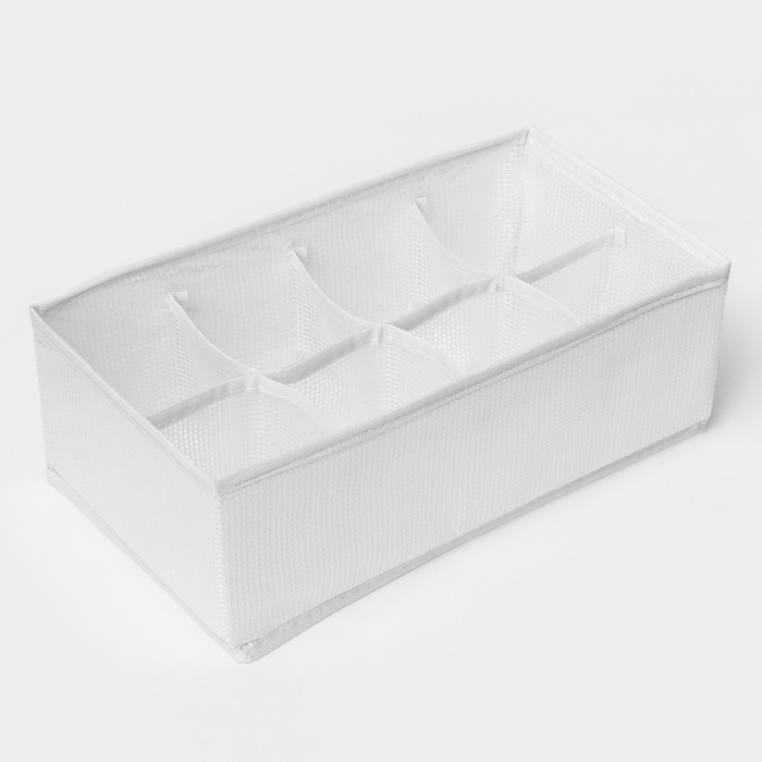 Органайзер для хранения белья LaDо́m, 8 ячеек, 28×16×10 см, цвет белый Органайзер для хранения белья LaDо́m, 8 ячеек, 28×16×10 см, цвет белый