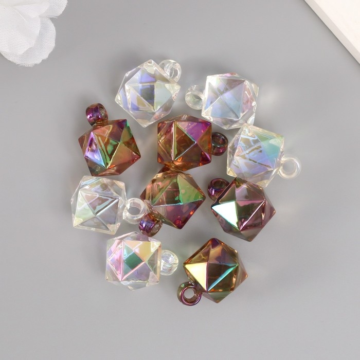 Декор для творчества акрил Декор для творчества акрил "Куб" набор 10 шт 2,1х1,6х1,6 см