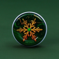 Новогодняя Свеча новогодняя в железной банке &laquo;Новый год: С Новым годом&raquo;, аромат еловые ветки, диам. 4,8 см