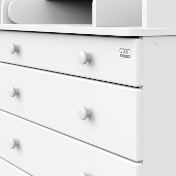 Комод пеленальный детский Maks 800/5, 80х47х101 см., 5 ящиков, с органайзером, цвет белый