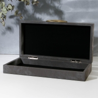 Шкатулка для украшений &laquo;Серый мрамор&raquo; экокожа, набор 2 шт.