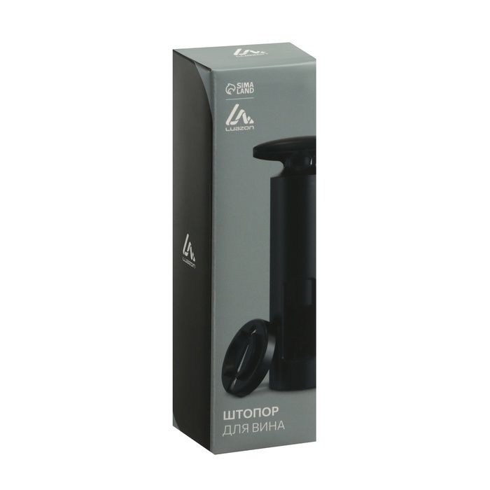 Штопор для вина Luazon, резак для фольги, черный Штопор для вина Luazon, резак для фольги, черный