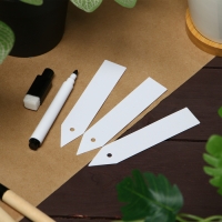 Бирки садовые для маркировки, 10 см, набор 20 шт., маркер, пластик, белые, Greengo Бирки садовые для маркировки, 10 см, набор 20 шт., маркер, пластик, белые, Greengo