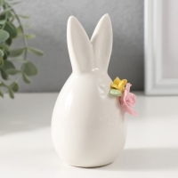 Сувенир керамика "Зайчик белый пухлый с букетом" 6,6х6,3х11,9 см Сувенир керамика "Зайчик белый пухлый с букетом" 6,6х6,3х11,9 см
