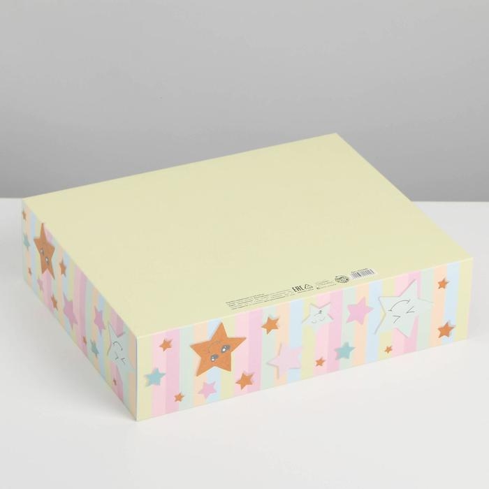 Коробка подарочная, упаковка, &laquo;Счастье&raquo;, 31 х 24.5 х 8 см, БЕЗ ЛЕНТЫ