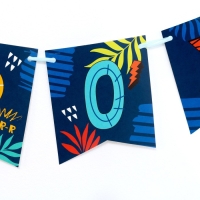 Гирлянда бумажная с лентой &laquo;Динозавр&raquo;