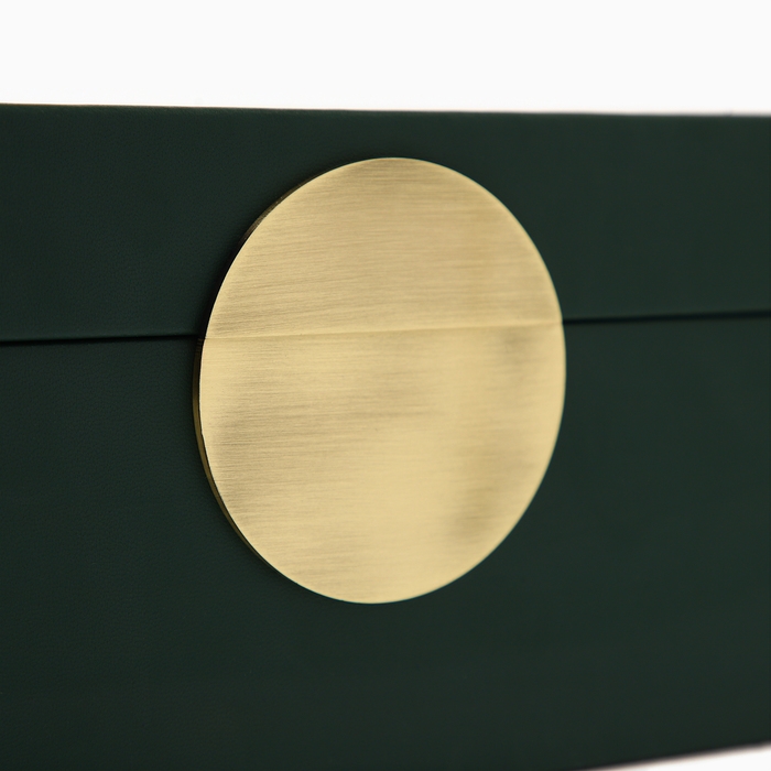 Шкатулка для украшений &laquo;Изумруд&raquo; экокожа, набор 2 шт.