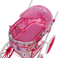 Коляска для кукол универсальная, с корзиной, сумкой, металлический каркас Коляска для кукол универсальная, с корзиной, сумкой, металлический каркас