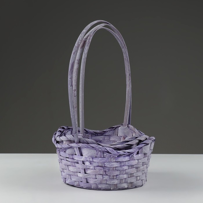 Набор корзин, 19х7,5х9,5/31 см, 22х9х11/34 см, 24х9х11,5/35 см, 3 шт, фиолетовые, бамбук