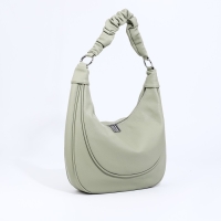 Сумка-мешок на молнии, наружный карман, длинный ремень, цвет зелёный Сумка-мешок на молнии, наружный карман, длинный ремень, цвет зелёный