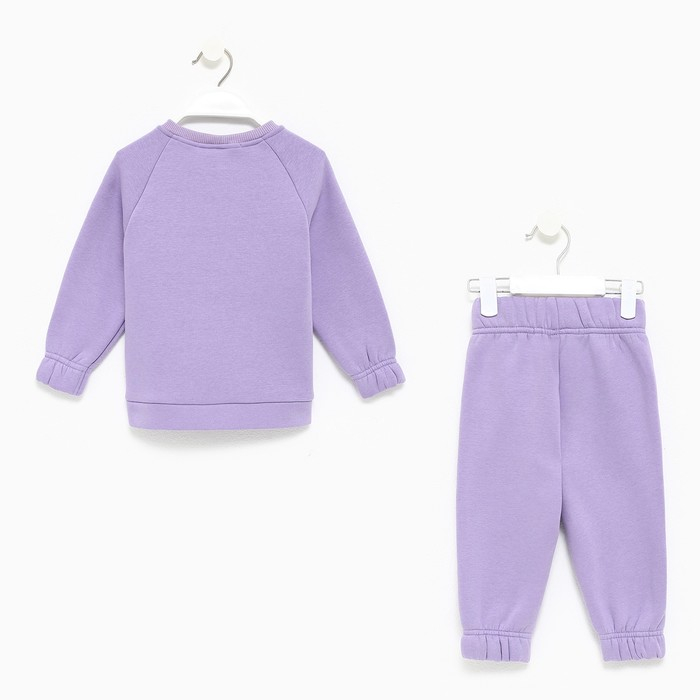 Костюм детский с начёсом (джемпер, брюки) KAFTAN "Basic line" р.38 (146-152), лиловый